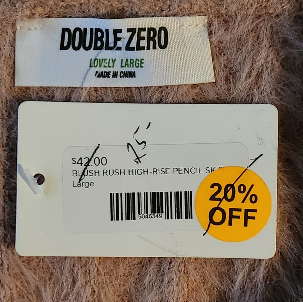 Double Zero-Blush Rush Pencil Skirt Size L